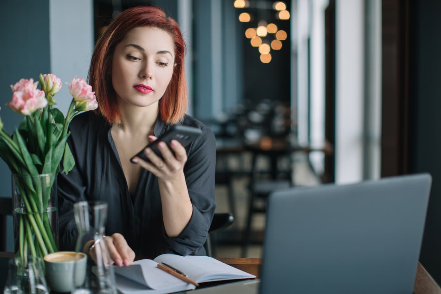 Team collaborating with virtual assistant dashboards